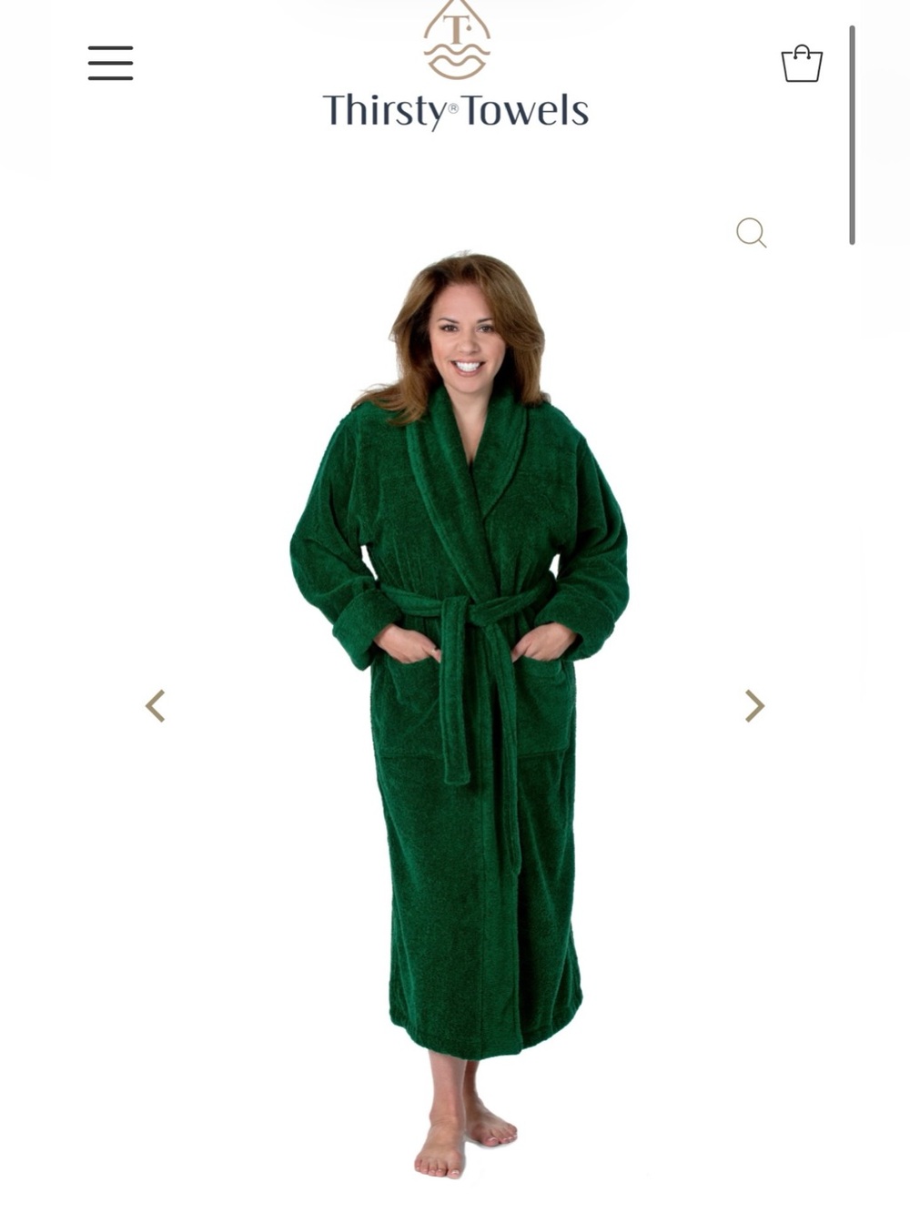 **NWT** Thirsty Towels: unisex Turkish Terrycloth Bathrobe in size XS/P